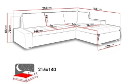 Irja Divansovesofa 4-seter Vendbar