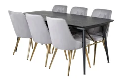 Irunea Forlengningsbar Spisegruppe 180cm inkl 6 Valera Lyx S