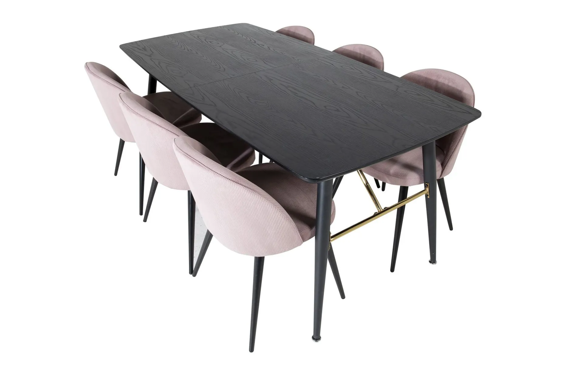 Irunea Forlengningsbar Spisegruppe 180 cm inkl. 6 Valeri Sto