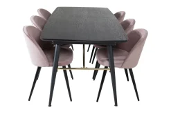 Irunea Forlengningsbar Spisegruppe 180 cm inkl. 6 Valeri Sto