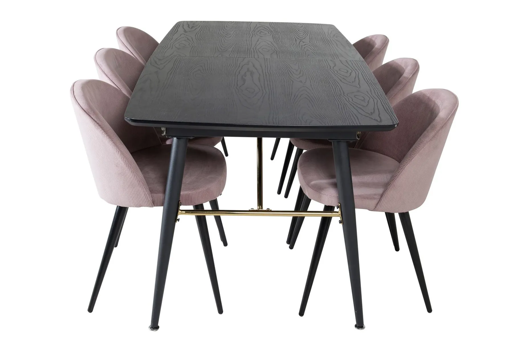 Irunea Forlengningsbar Spisegruppe 180 cm inkl. 6 Valeri Sto