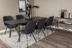 Irunea Forlengningsbar Spisegruppe 180 cm inkl. 6 Sumoas Sto