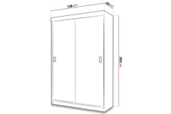 Isolaz Garderobeskap Med Speil 138x205 cm