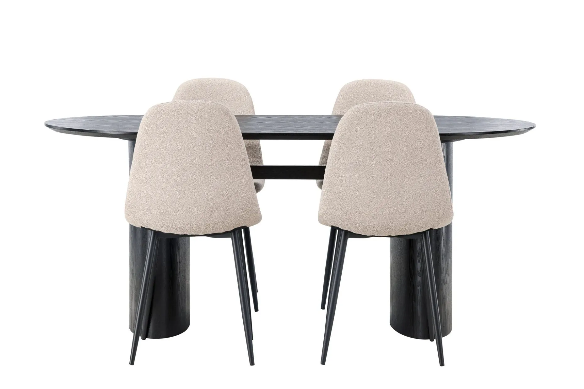 Isolde Spisegruppe 180 cm Oval med 4 Polar Stoler