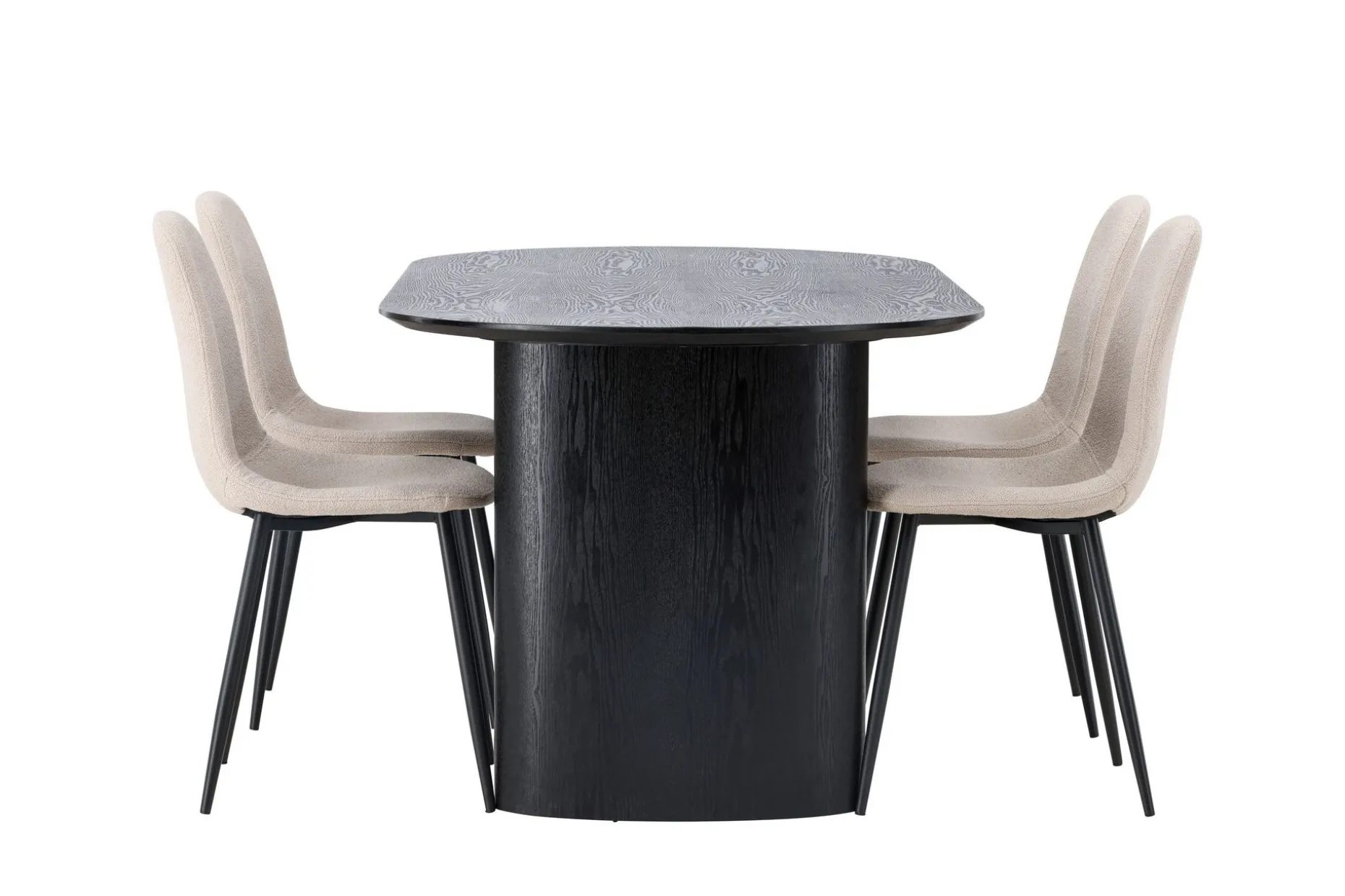 Isolde Spisegruppe 180 cm Oval med 4 Polar Stoler