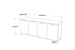 Jagmal Konsollbord 160x71,8 cm Antrasitt/Brun