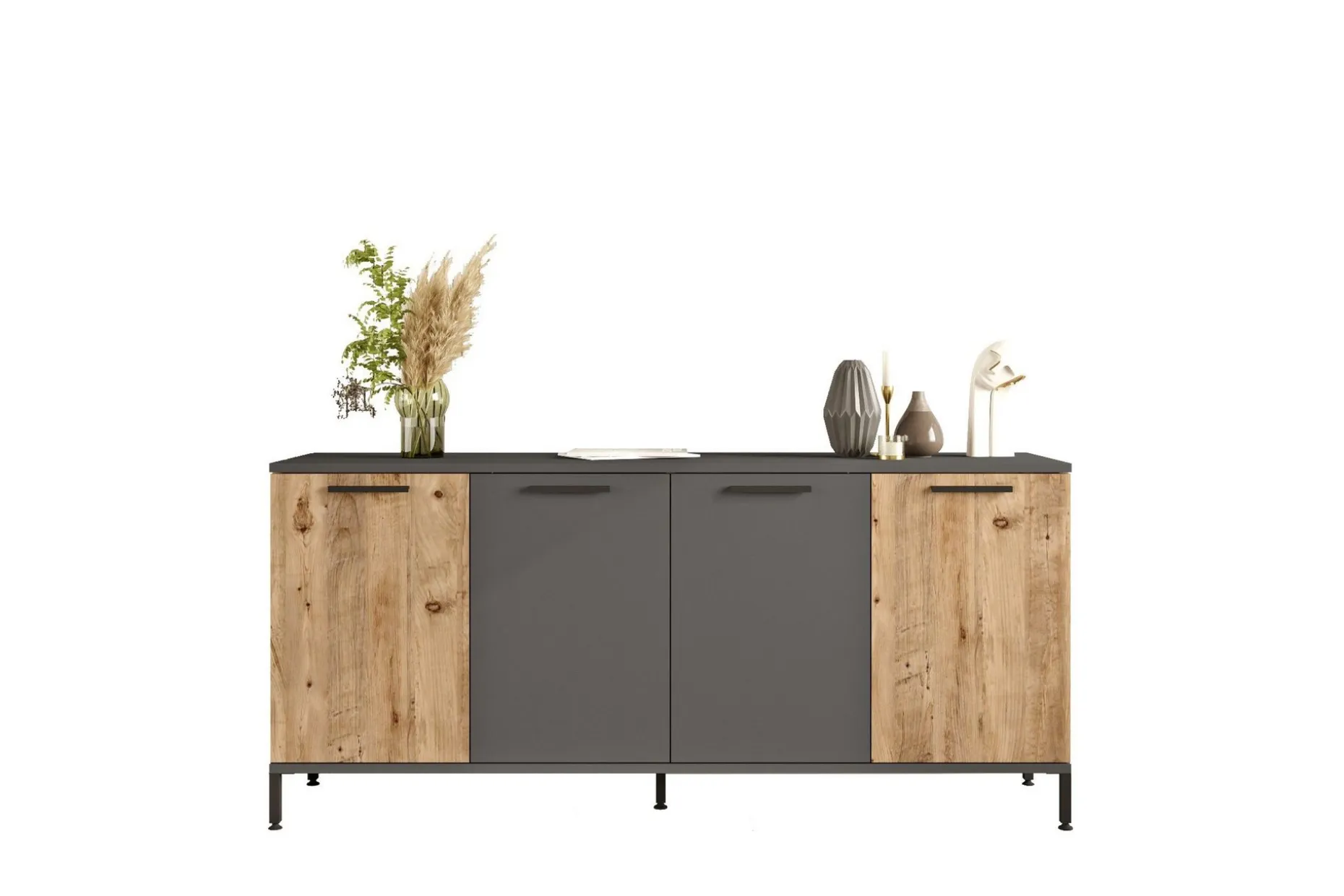 Jagmal Konsollbord 160x71,8 cm Antrasitt/Brun