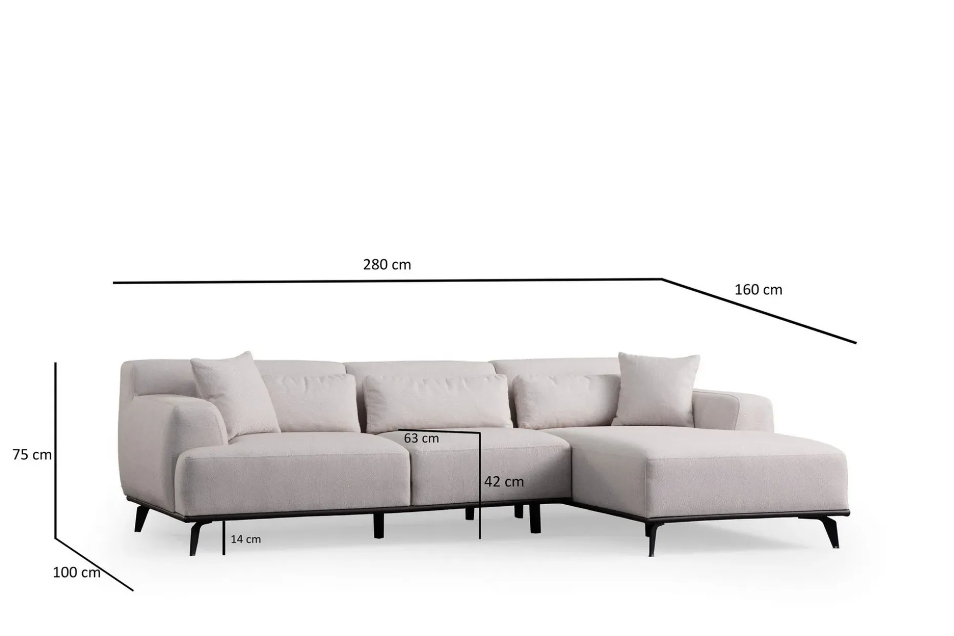 Jaguar 4-seters Sofa med Divan