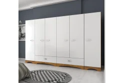 Jaitun Garderobe 243x181 cm Hvit/Brun