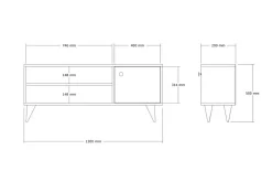 Jena TV-benk 120 cm