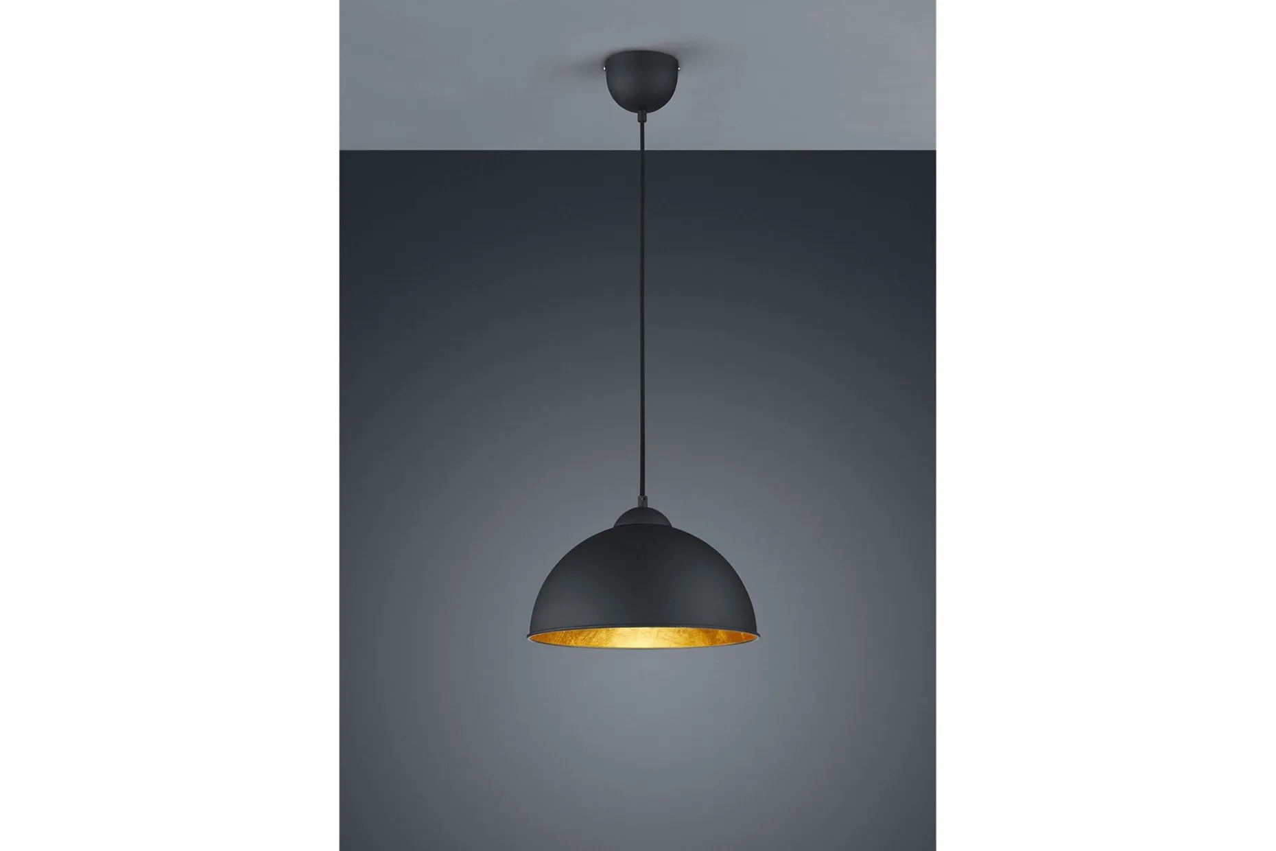 Jimmy Pendellampe 31 cm 1xE27 svart / gull