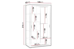 Julissa Garderobe 120 cm