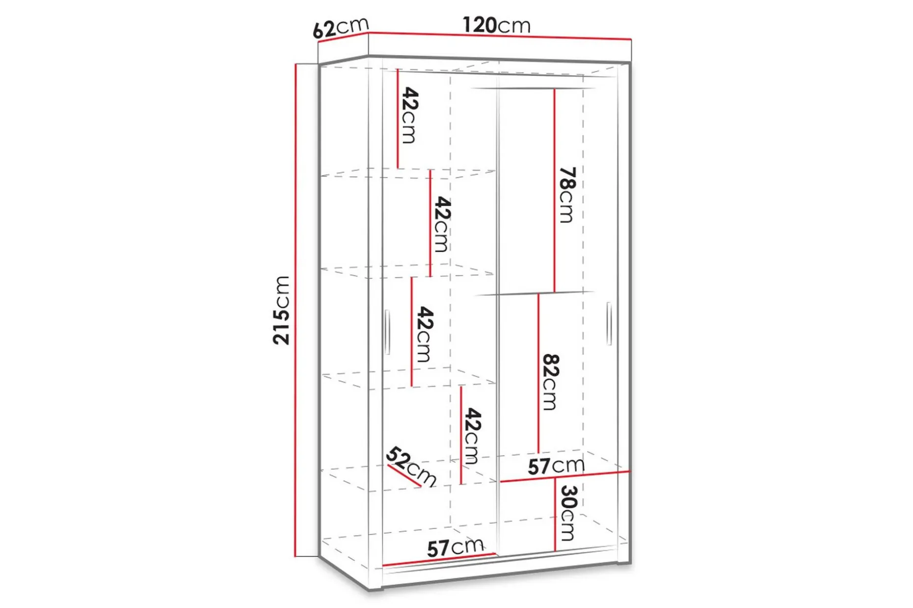 Julissa Garderobe 120 cm
