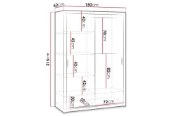 Julissa Garderobe 150 cm