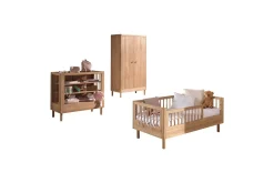 Juniorseng med stelleenhet og garderobe Forrest Eik