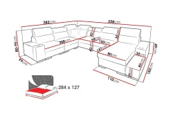 Kahundji Hjørnesovesofa