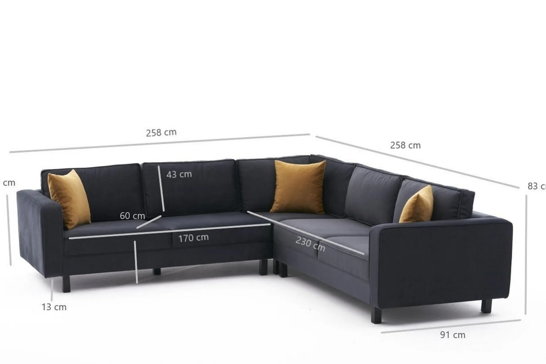 Kaletea Sofa m. Divan 4-seters