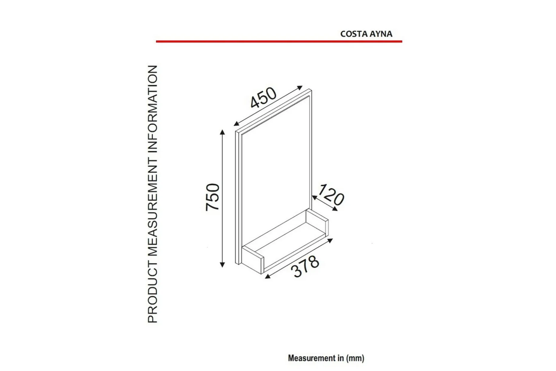 Kallina Speil 75 cm