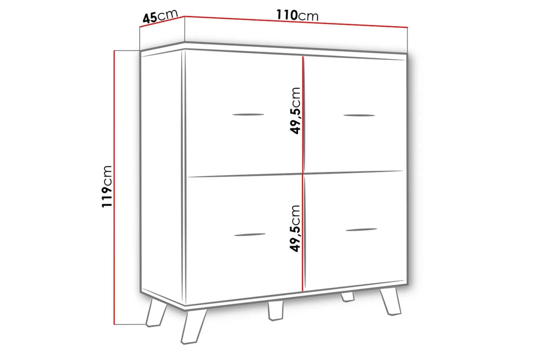 Kardos Kommode 110 cm