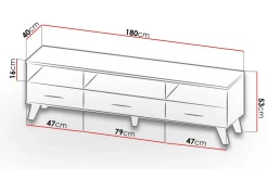 Kardos Tv-møbelsett 180 cm