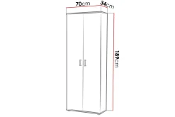 Kelvy Garderobe 70x34 cm