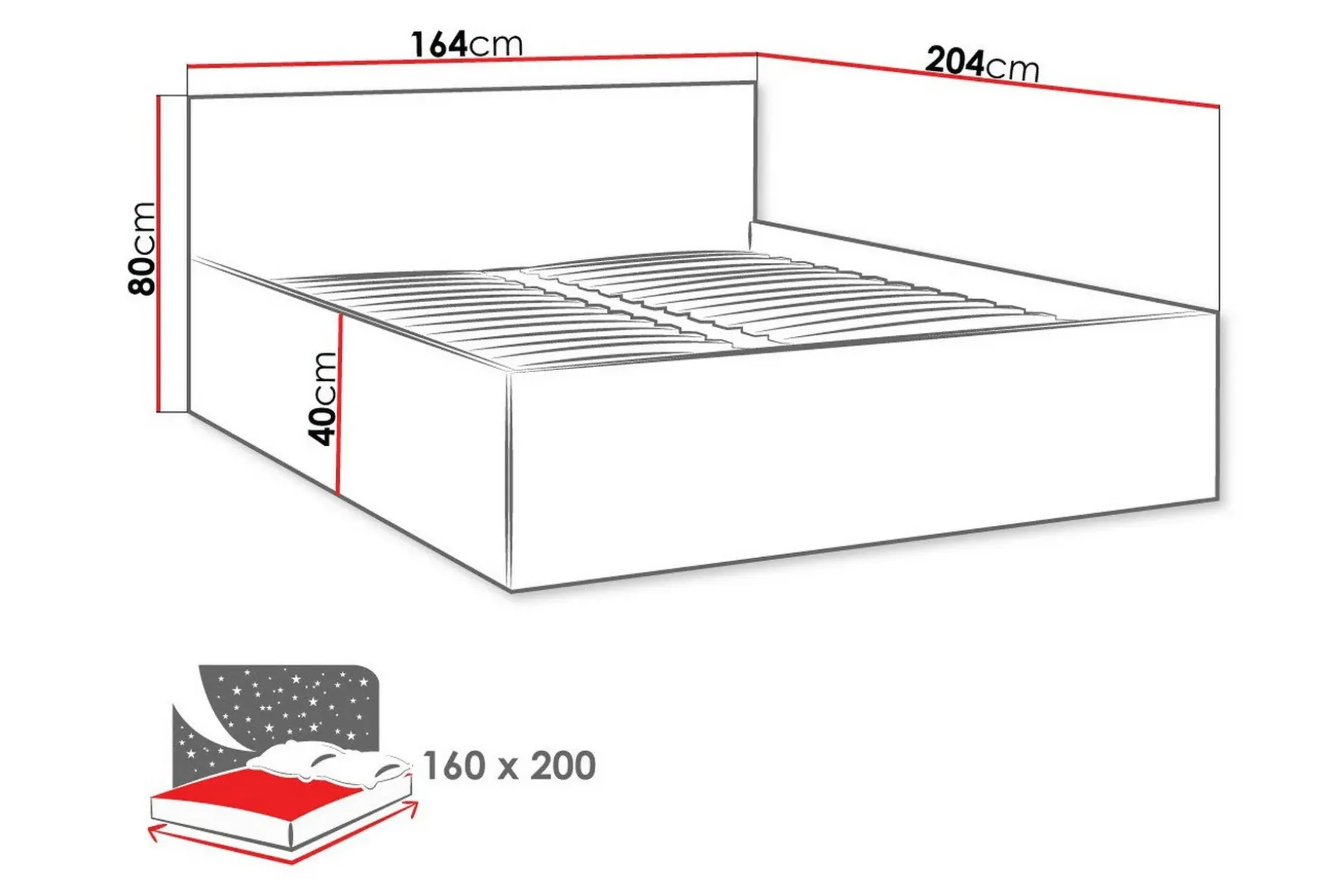 Kintore Sengeramme 160x200 cm