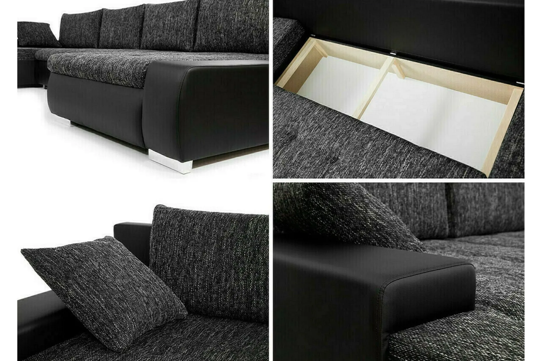 Kintore 4-sits Hörnbäddsoffa Dark grey