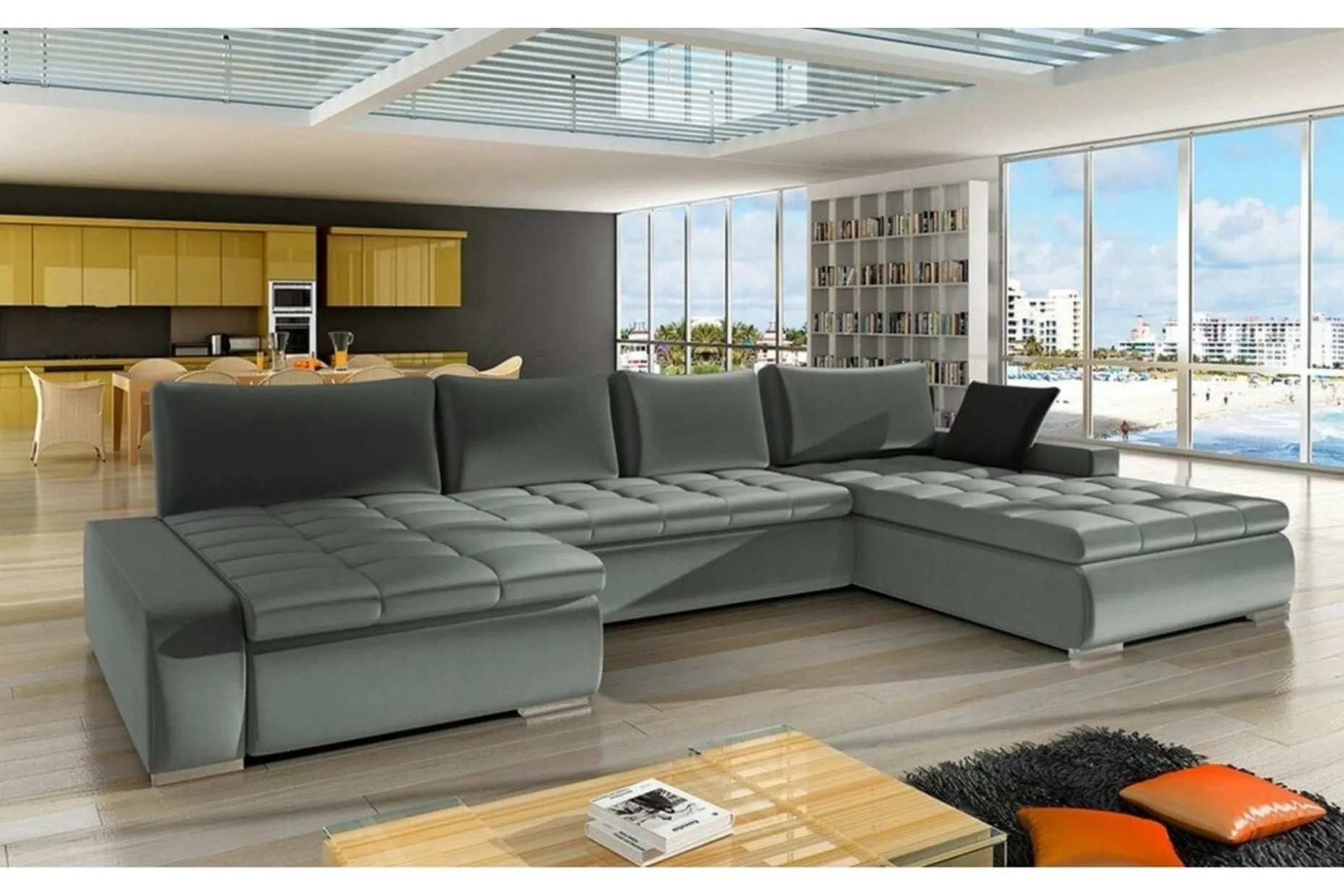 Kintore 4-sits Hörnbäddsoffa Dark grey