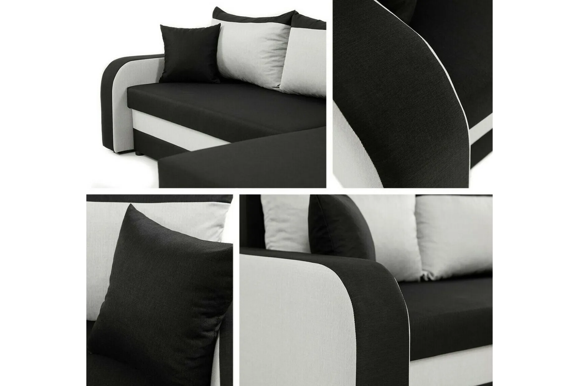 Kintore 3-sits Hörnbäddsoffa Ljusgrå