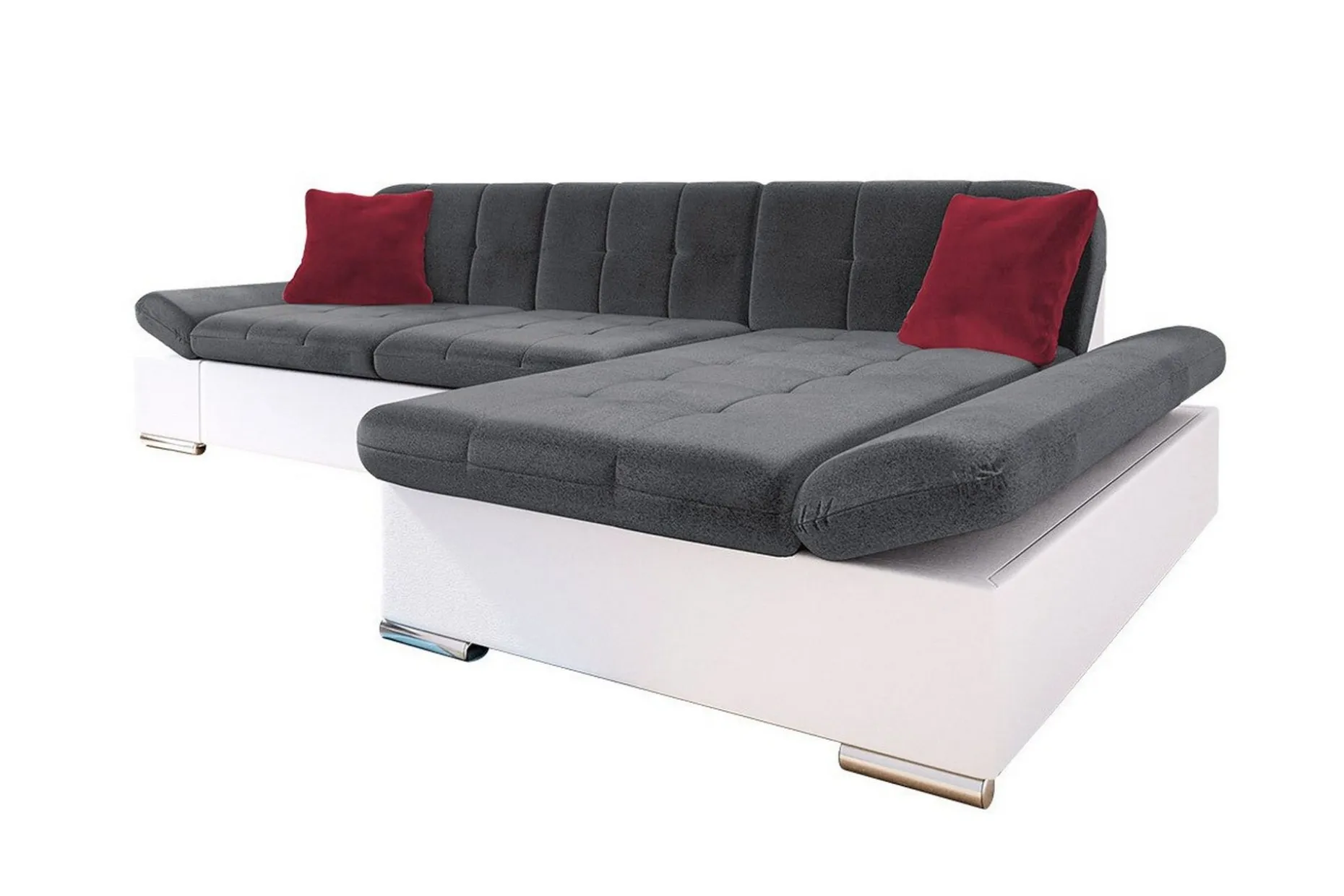 Kintore 3-sits Hörnsoffa Dark Grey/White