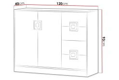 Klacksberg Kommode 120x40x93 cm