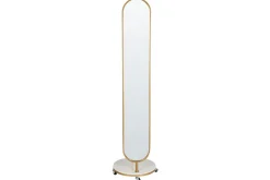 Klädhängare med spegel Beliani Lorena GOLD||White