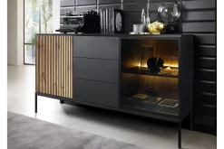 Klinkerville Lavt Vitrineskap Display med belysning 39 cm dybde