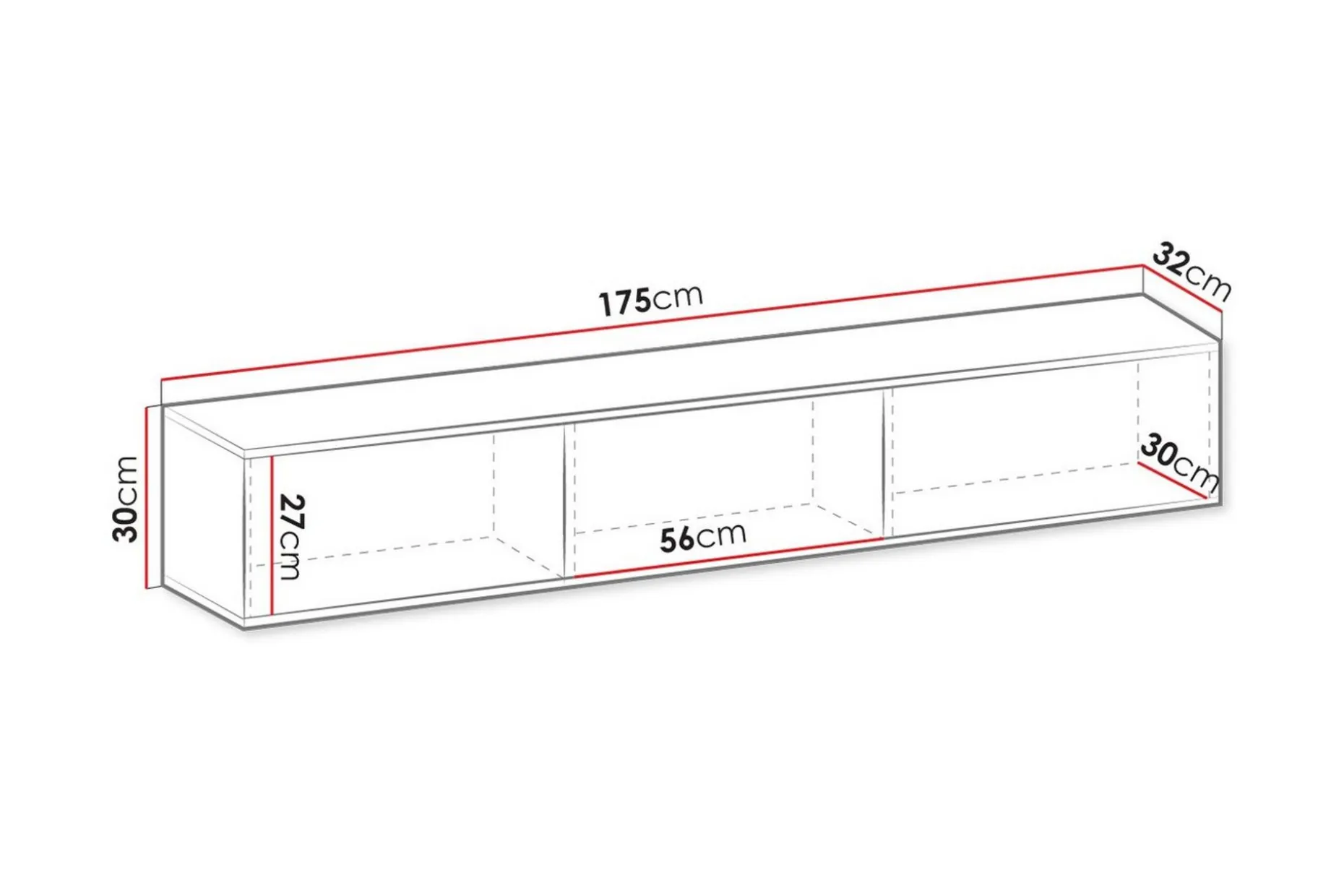 Klinkerville TV-skap 175 cm