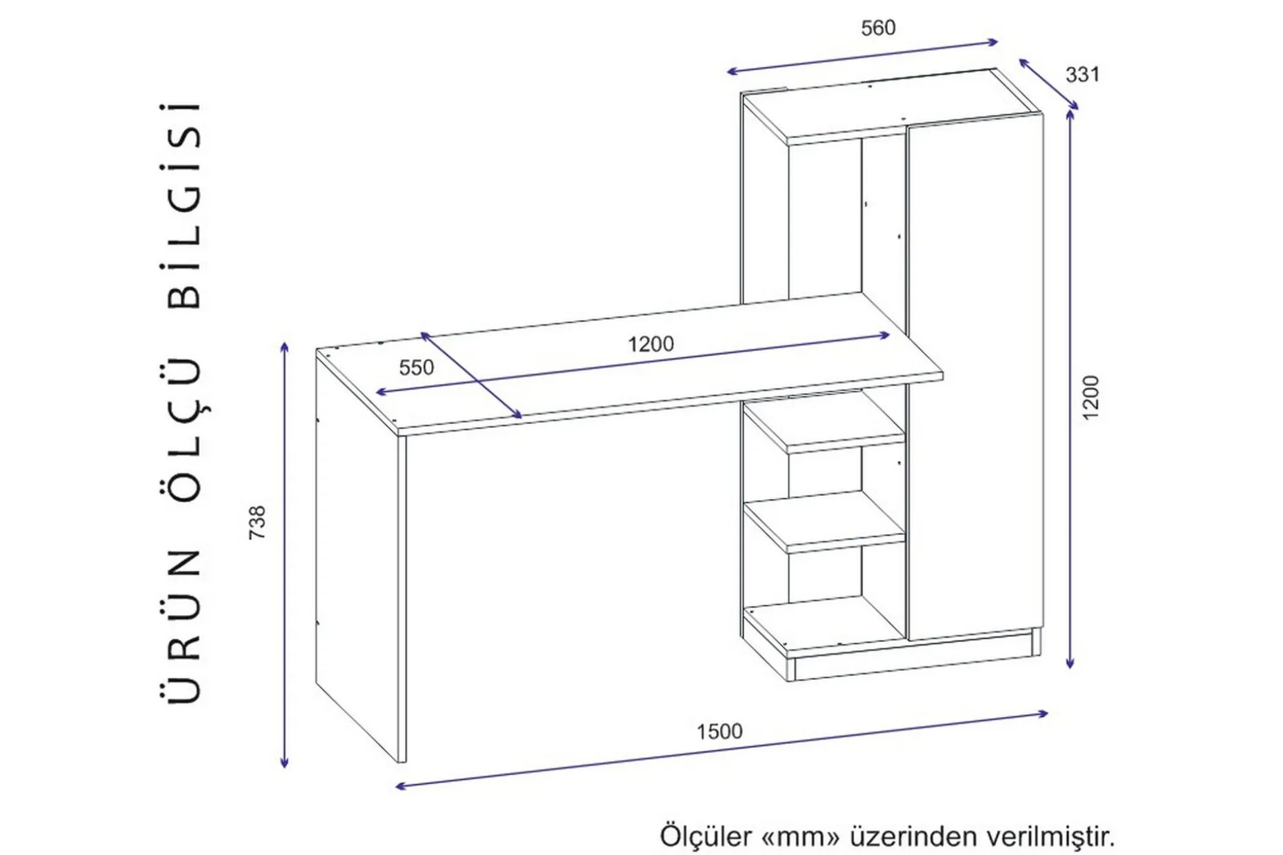 Klul Skrivebord 120 cm