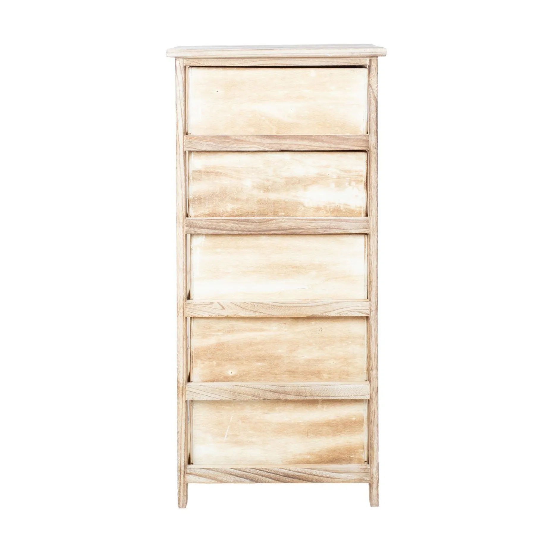 Kommode HOME4YOU Kaseke med 5 oppbevaringsrom 40x29x90 cm natur