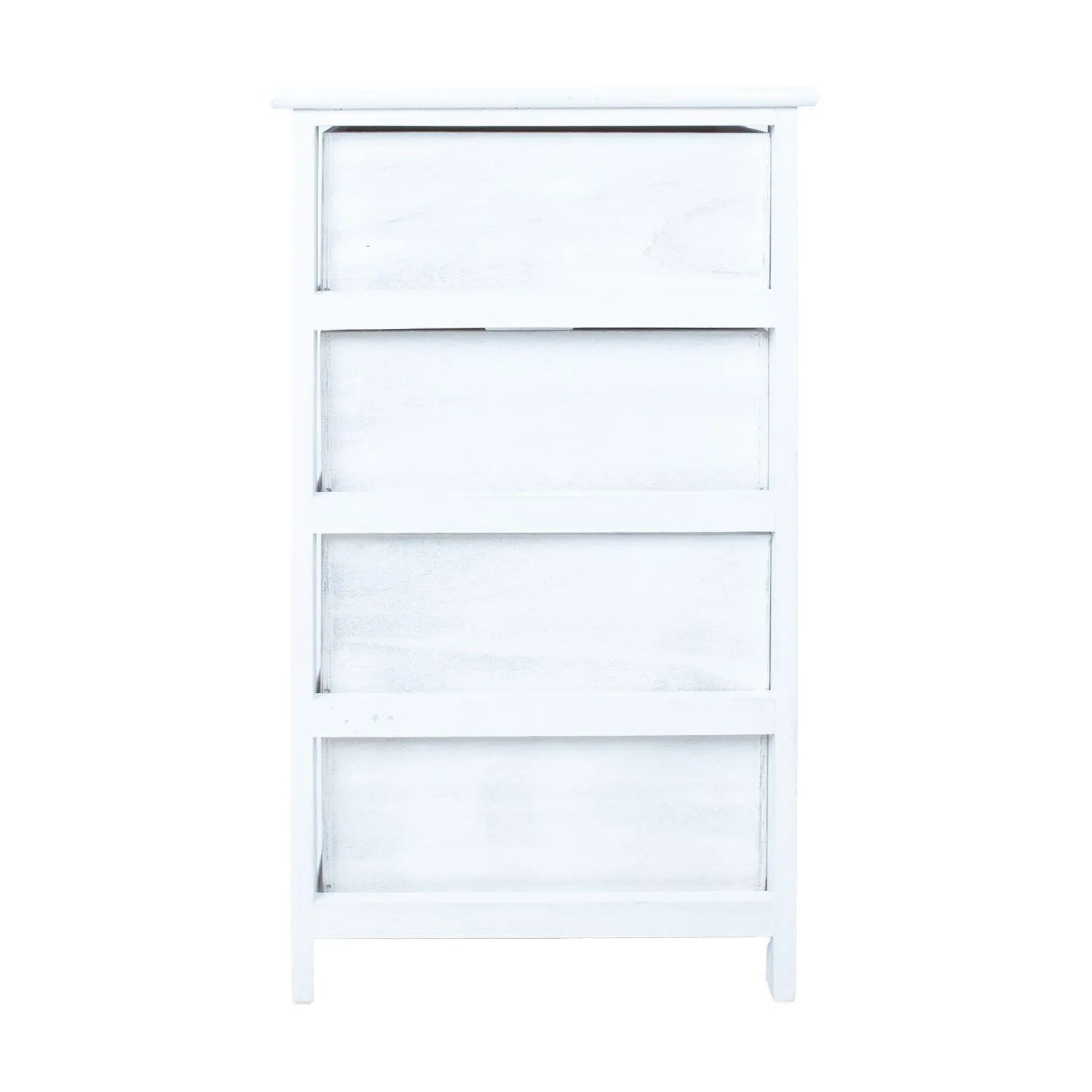 Kommode HOME4YOU Mihkli med 4 oppbevaringsenheter 40x29x73 cm Hvit