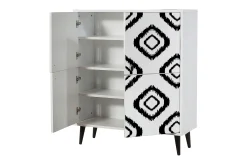 Kommode med 4 Dører 95x111 cm