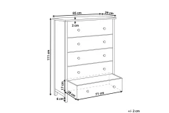 Kommode Salton 85x39x111 cm