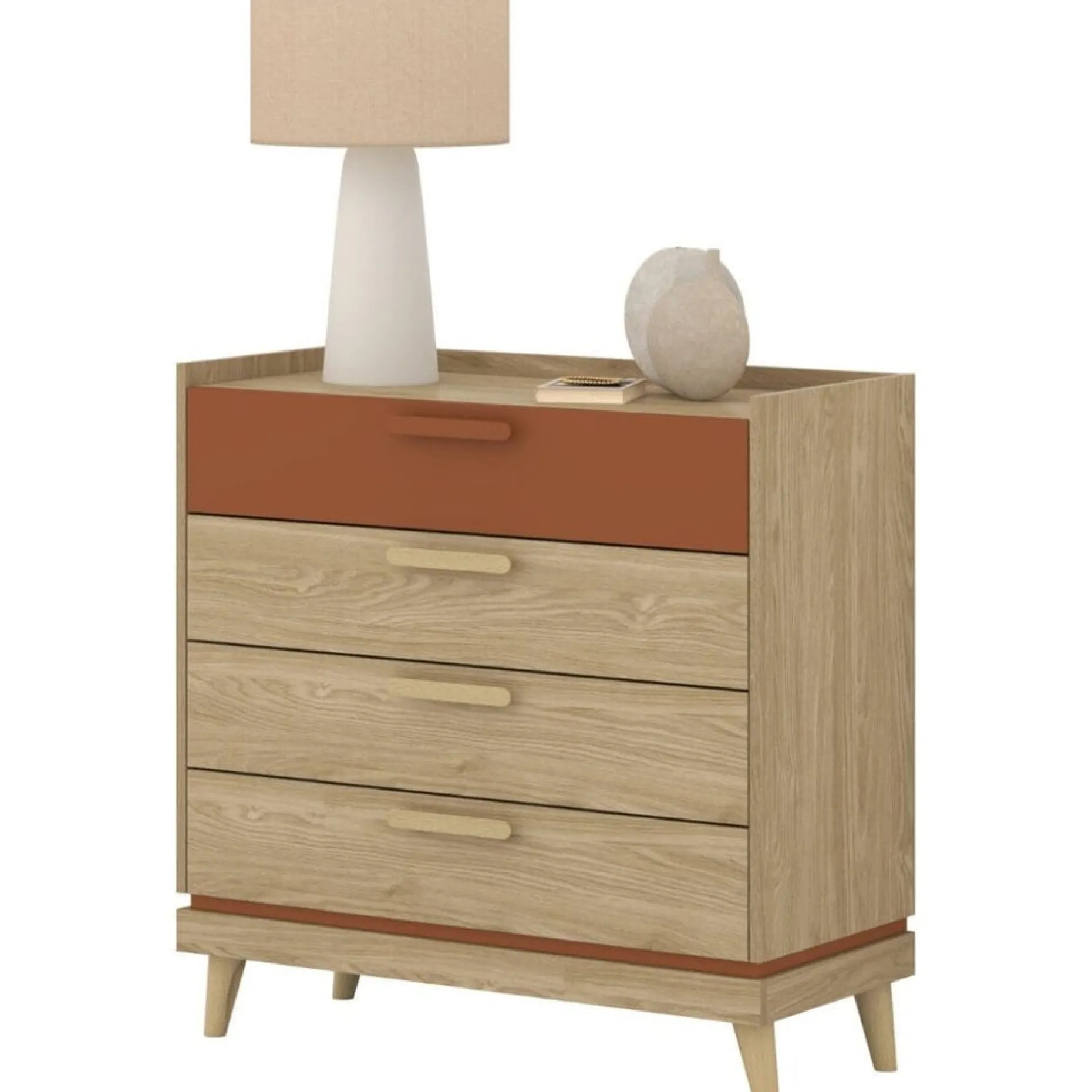 Kommode Scandi med 4 skuffer