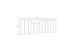 Konitsa Sideboard 52x210 cm