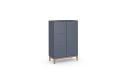 Konsollbord Loft24 Høyskap Pelle Grå/Wotan Eik Grå
