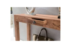 Konsollbord Wohnling massivt tre, 1 skuff, landlig stil Akasie