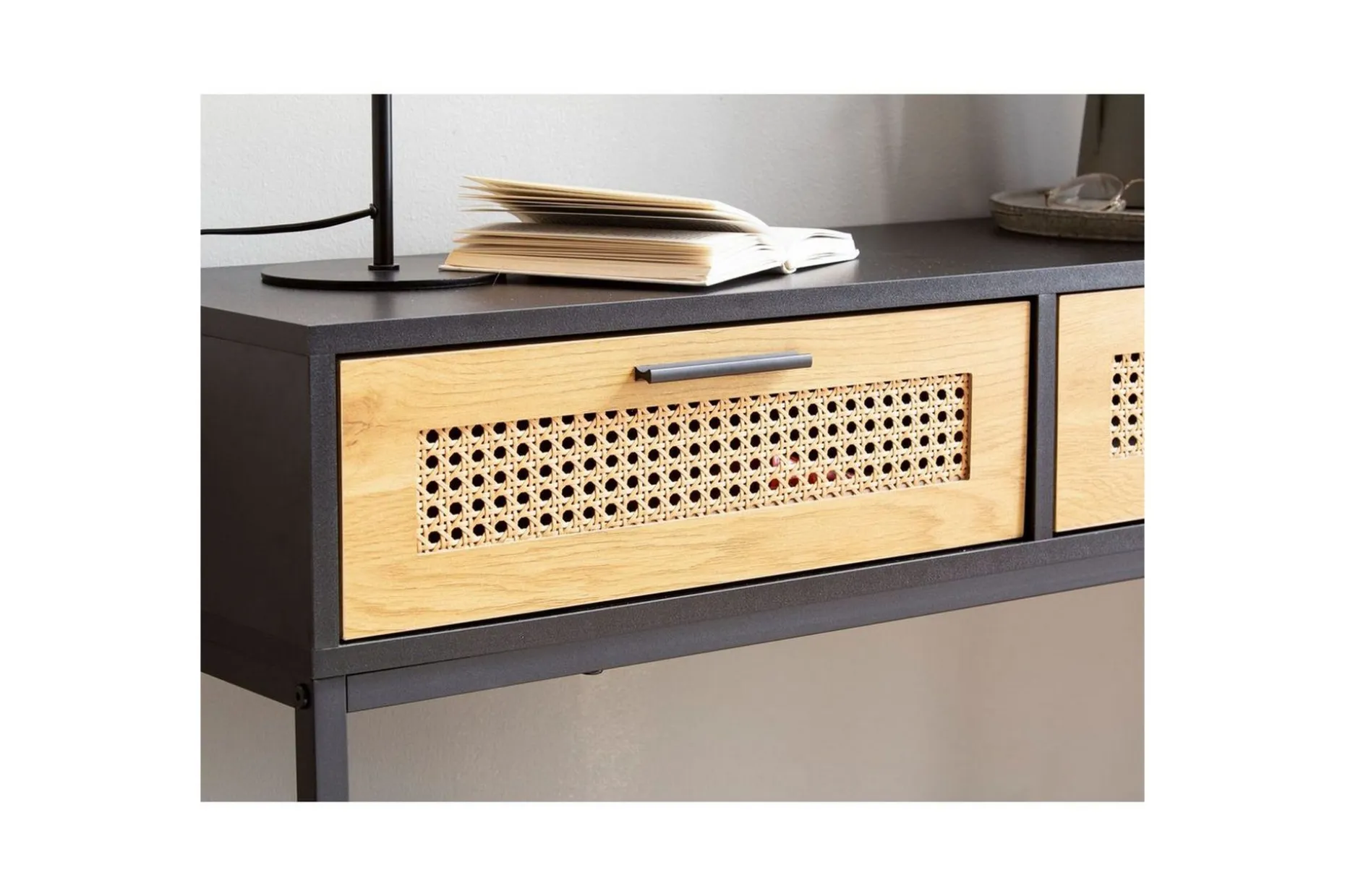 Konsollbord Wohnling Solid tre 100 cm 2 skuffer industriell stil Wienerflett