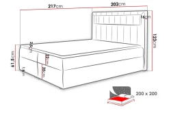 Kontinentalseng 200x200 Grå
