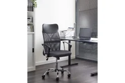 Kontorstol Design Grå/svart/sølv