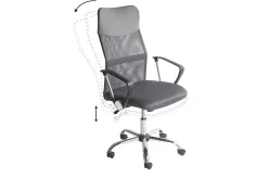 Kontorstol Design Grå/svart/sølv