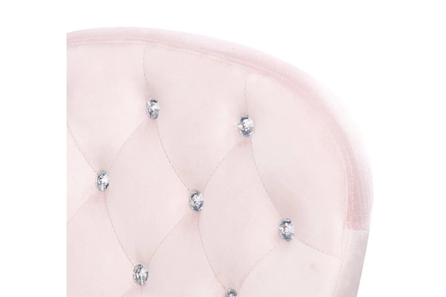 Kontorstol med krystaller Princess Pastellrosa/Sølv/Svart
