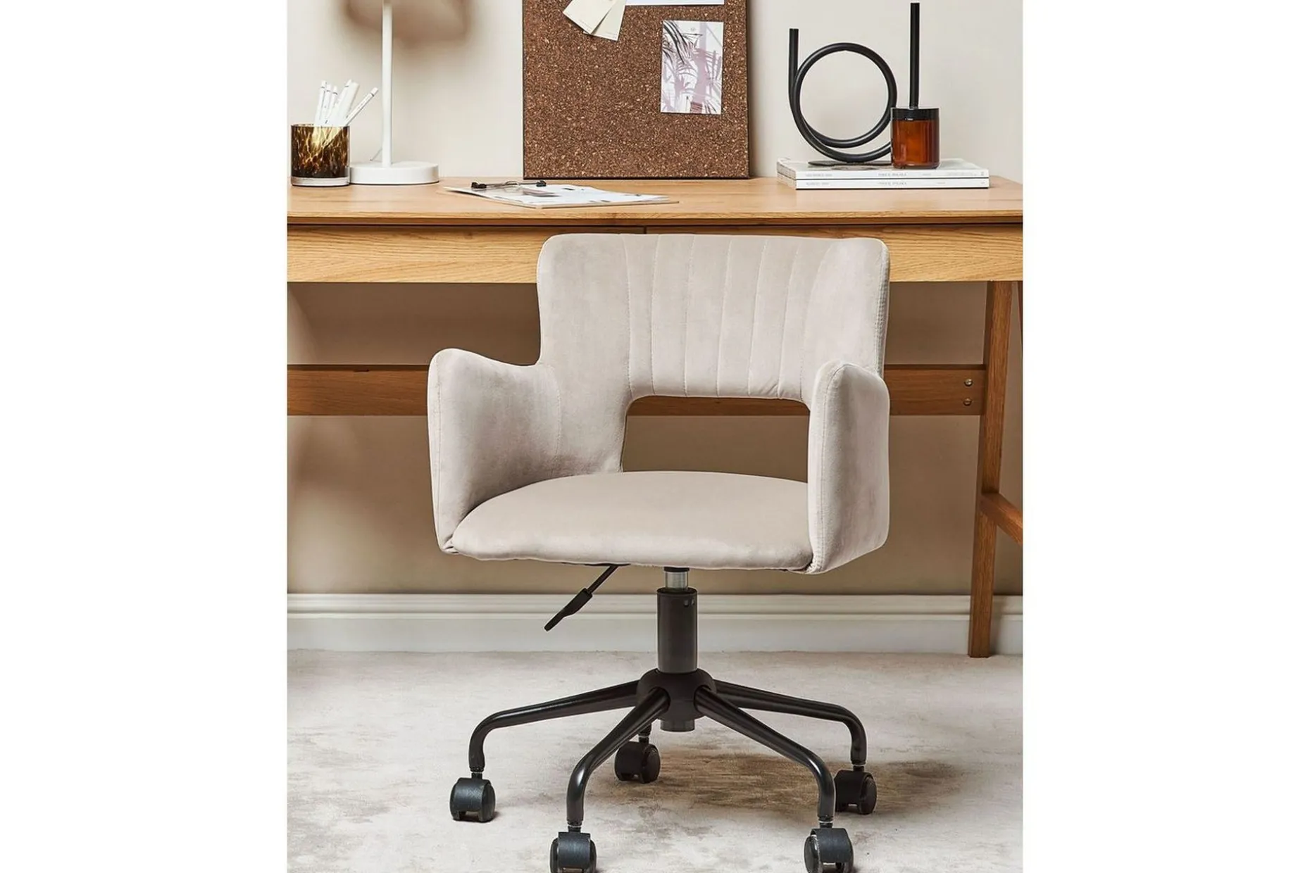 Kontorstol Sanilac Beige/Grå/Svart