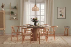 Kopparbo Lys Rundt Spisebord 106 cm Utvidbart med tilleggsplate